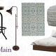 Roshanna Barstool (Set of 2), $117 | Vanessa Floor Lamp, $58 | Bonnie Rug, $49 | Sharon Pouf, $76 | Michelle Platform Bed, $222